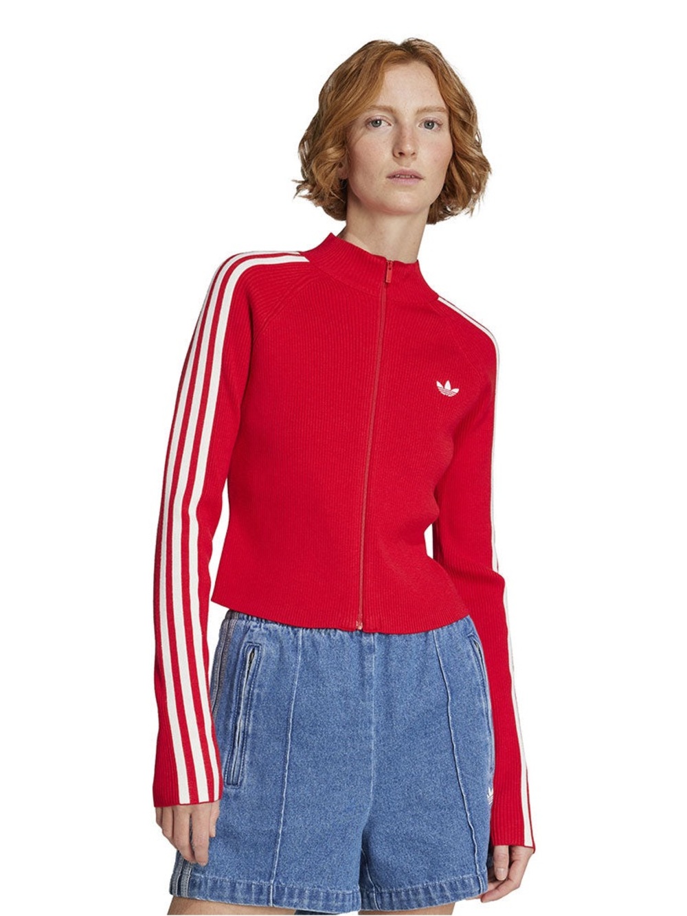 Adidas Ribbed Zip-Front Jacket - Picture 2 of 4